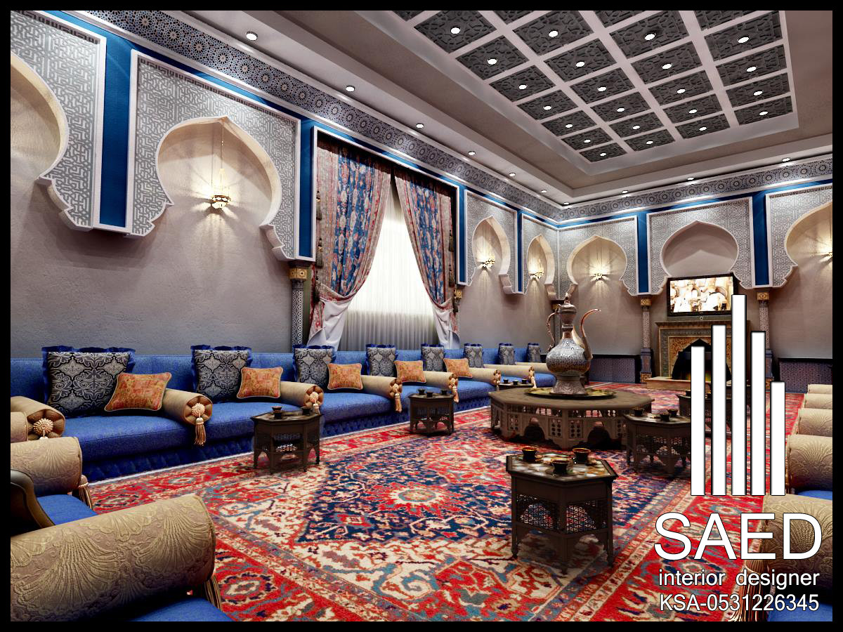 مصمم دبكور مجالس مغربية و أندلسية محترف في الرياض