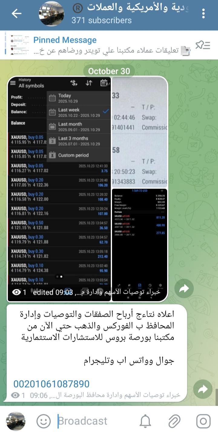 توصيات الاسهم السعوديه والأمريكية الذهبية والفوركس والذهب باعلي ربح من مكتبنا الاستشاري