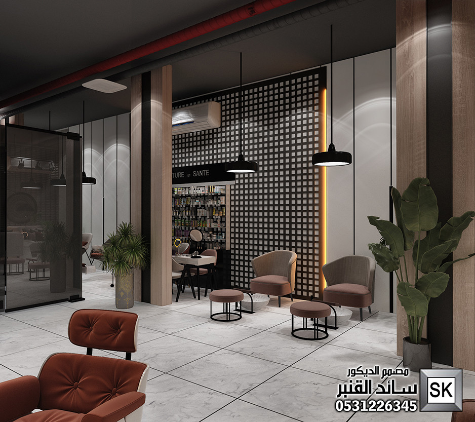 تصميم و تشطيب مشغل تزيين نسائي فاخر في الرياض