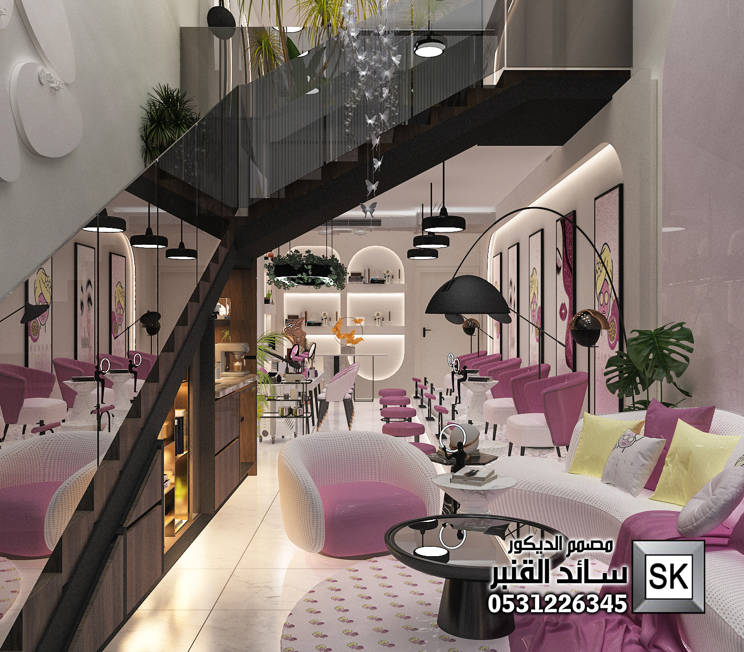 تشطيب صالون سبا و كوافيرة و حمام مغربي في الرياض