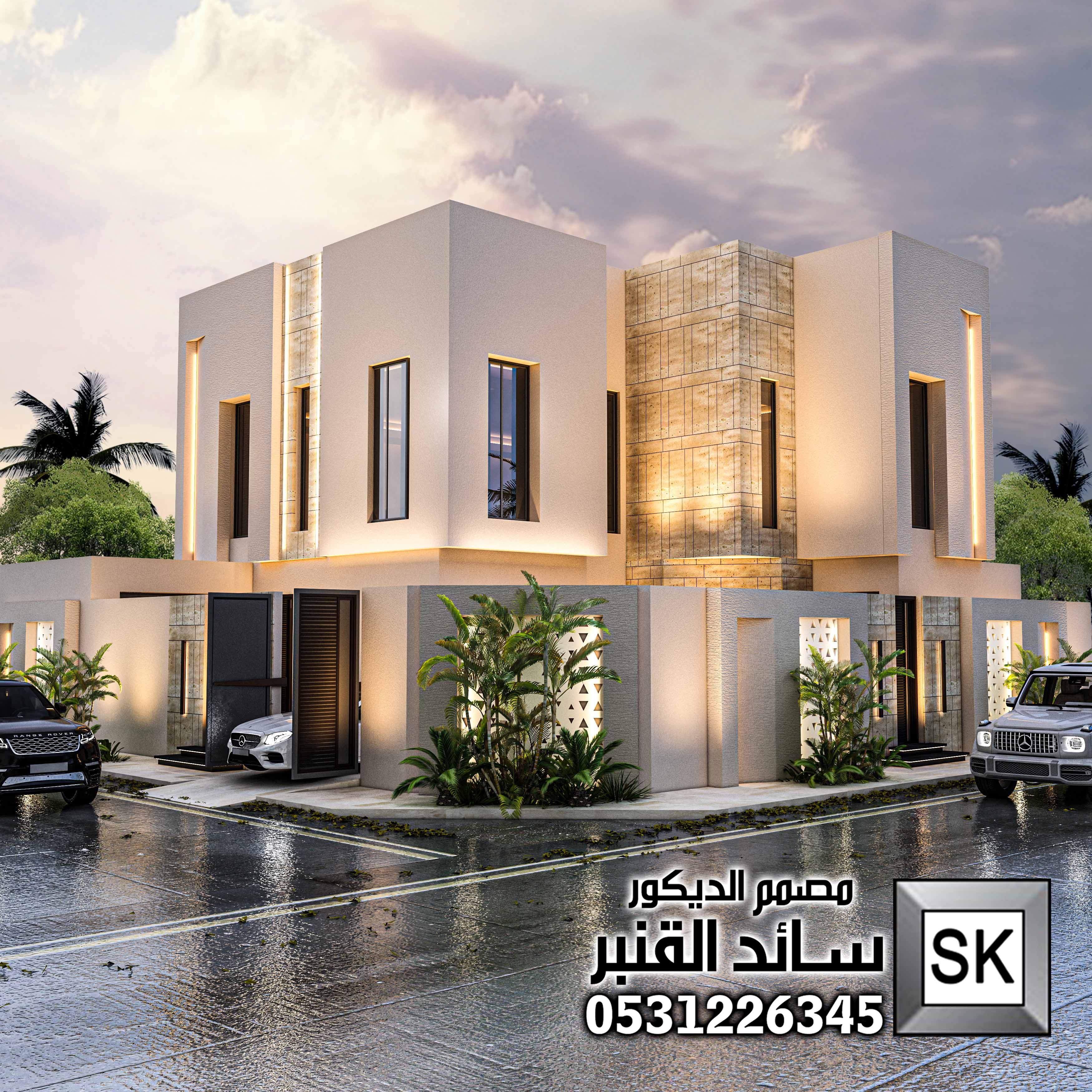 مصمم ديكور خارجي قصور و فلل و فنادق محترف في الرياض