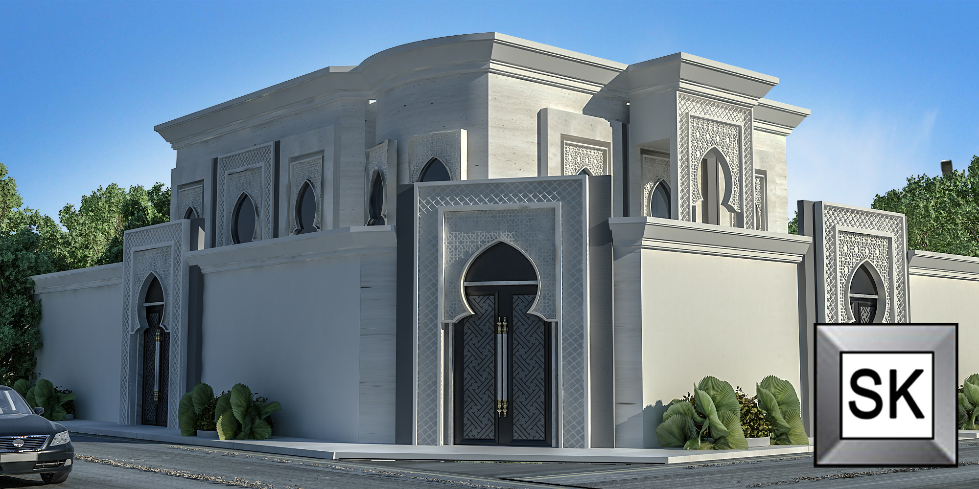 واجهات فلل أندلسية و مغربية فخمة السعودية