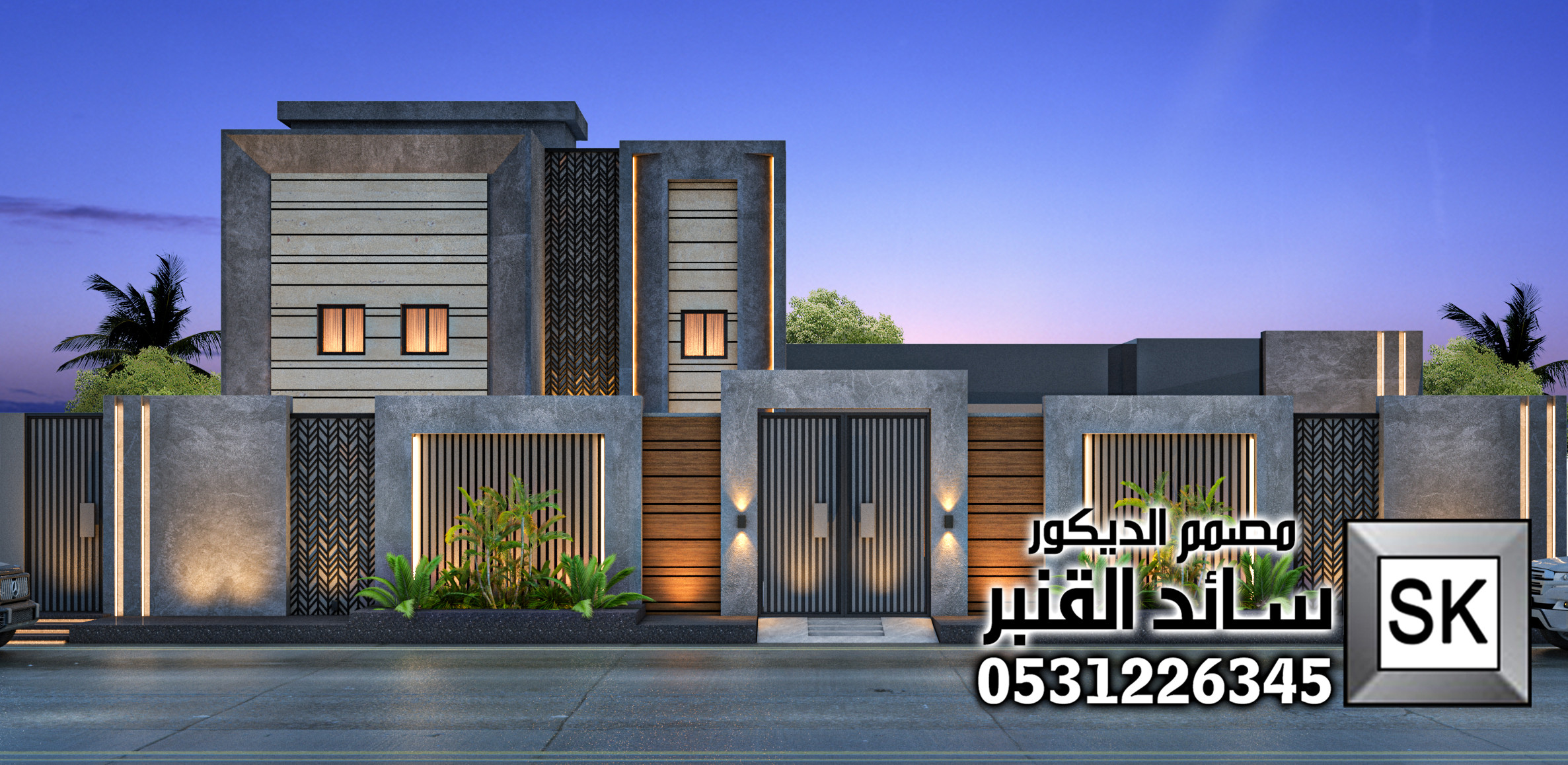 تشطيب واجهات فلل و قصور فخمة في الرياض