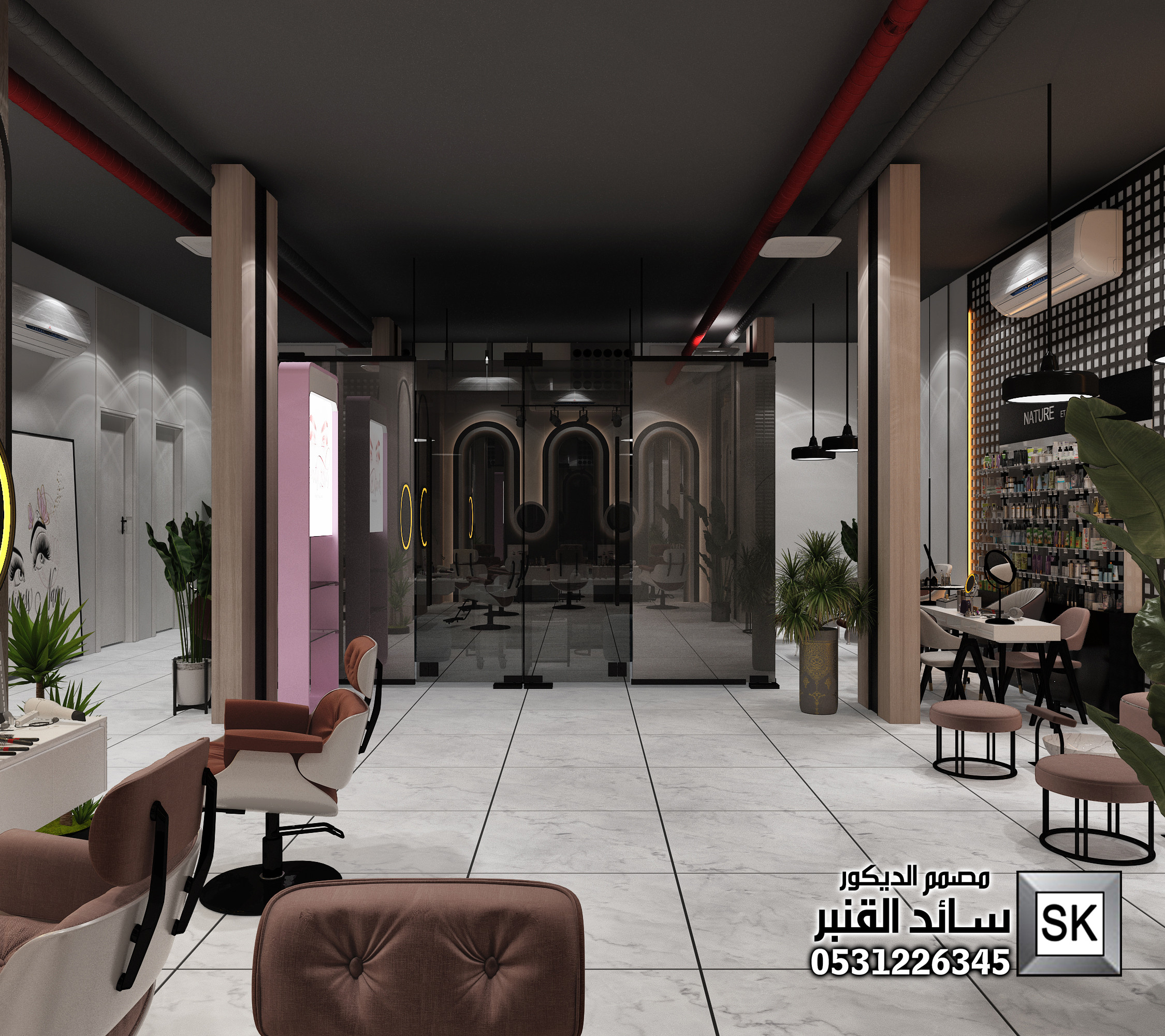 تصميم سبا و حمام مغربي و صالون تجميل في الرياض