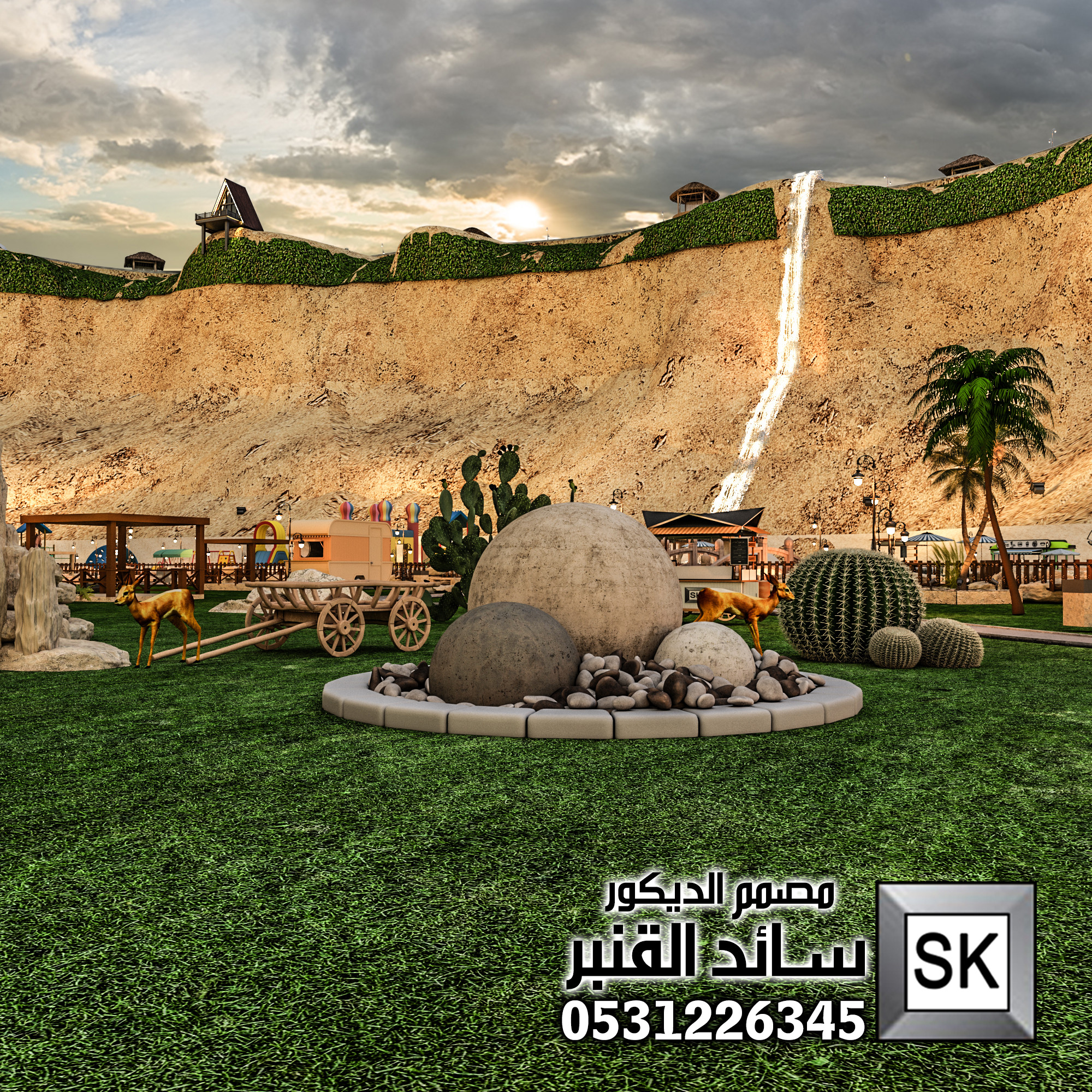 تصميم مزارع و مخيمات و منتجعات و محميات في السعودية