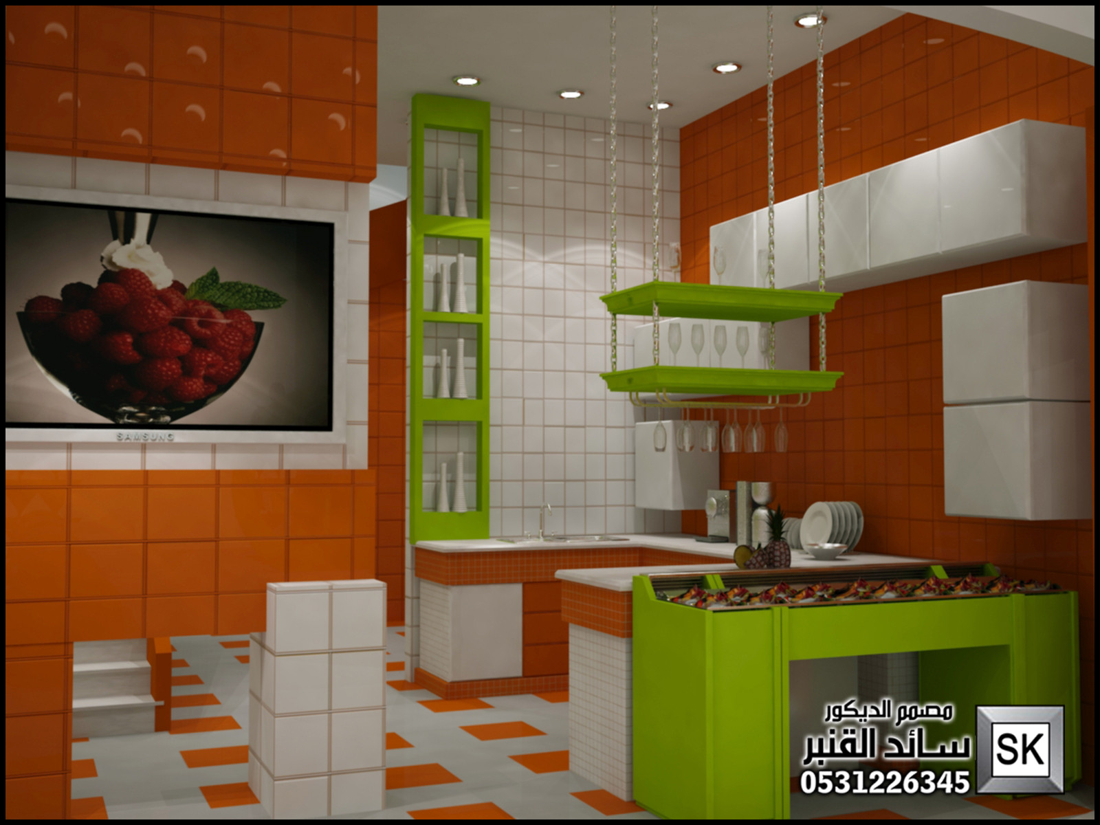 تصميم و تشطيب محل عصيرات في الرياض