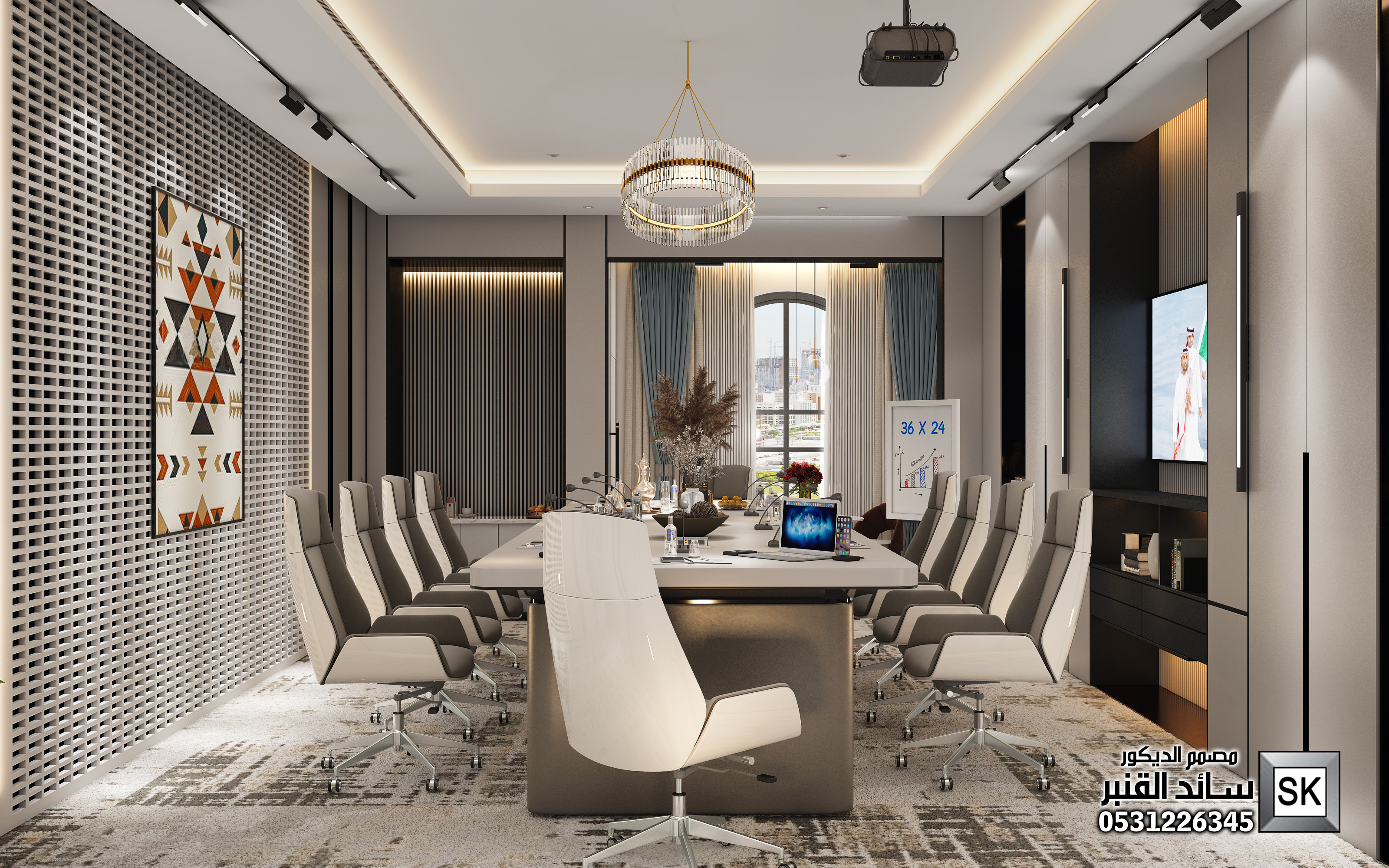 تصميم مكاتب و غرف إجتماعات فخمة في الرياض