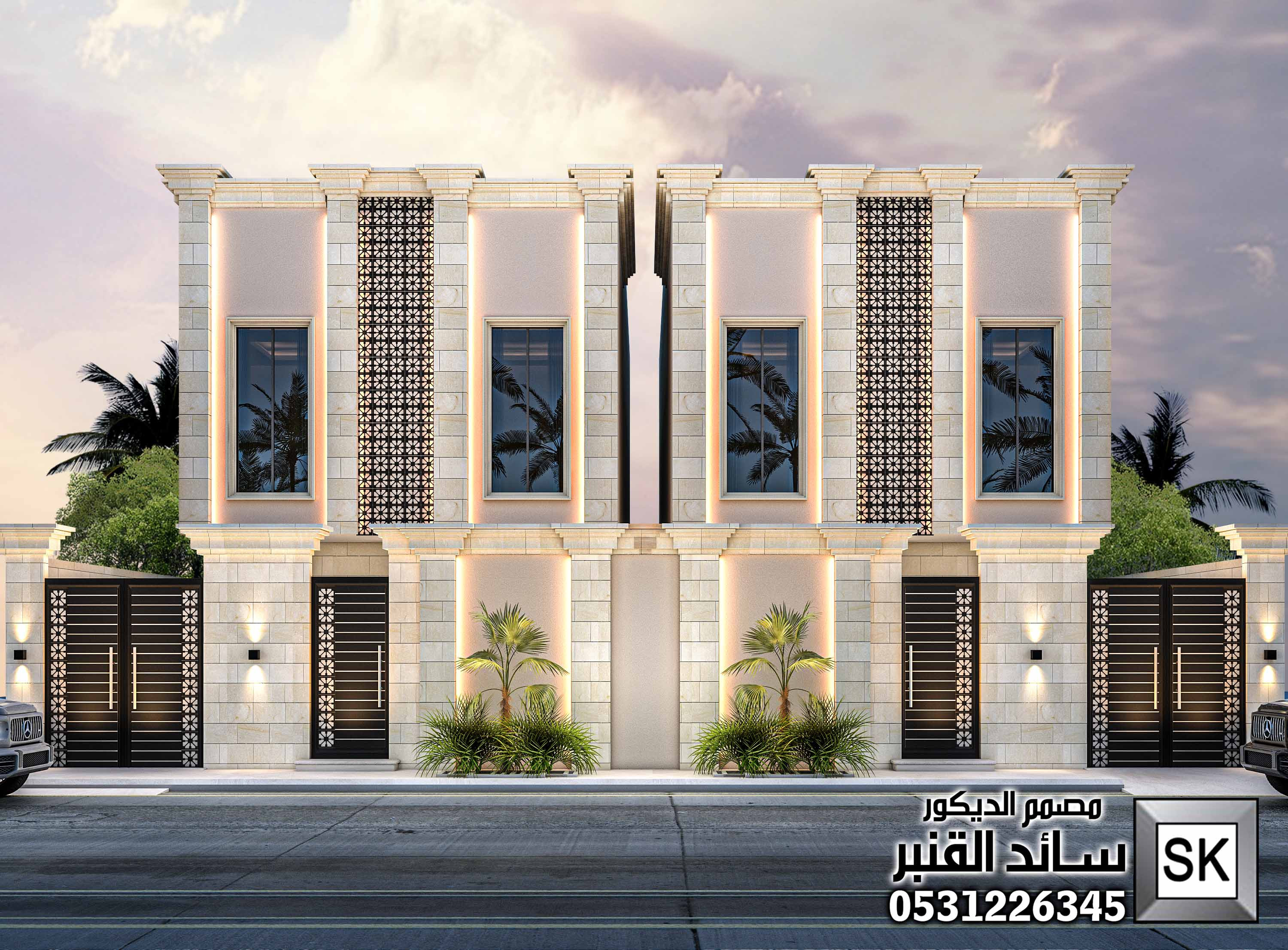 تصميم واجهات خارجية نيوكلاسيك حديث في  جدة