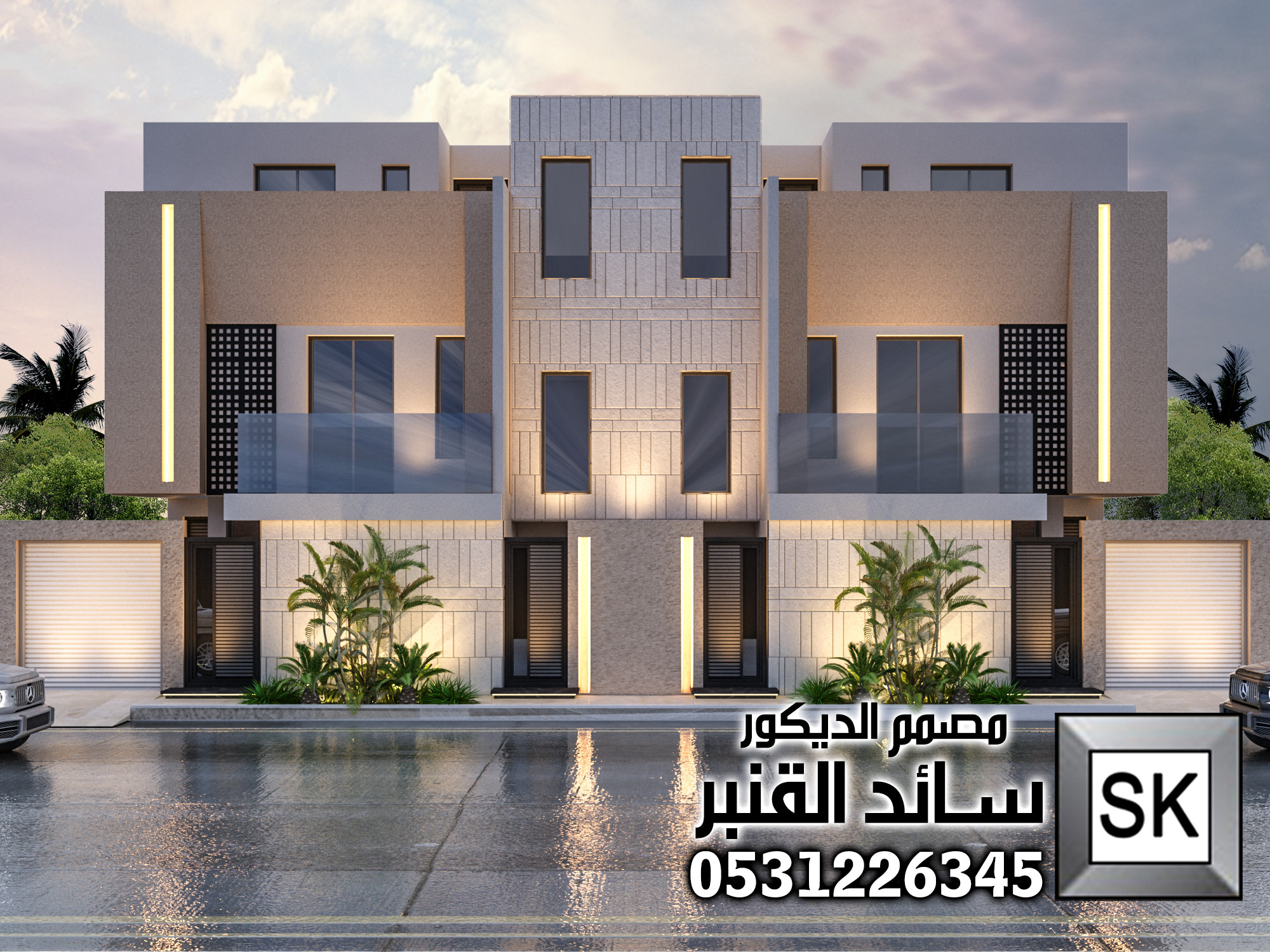 تصميم و تشطيب واجهات دوبلكس فخمة شمال الرياض