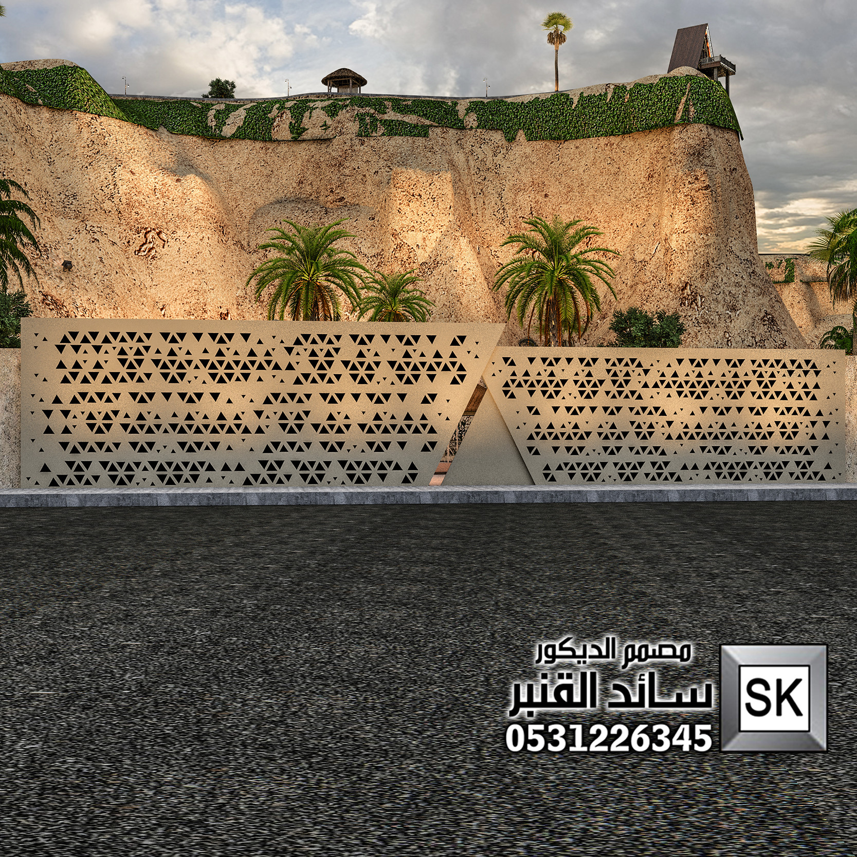 تصميم و تشطيب لاندسكيب منتجعات و مزارع و محميات و مخيمات في السعودية