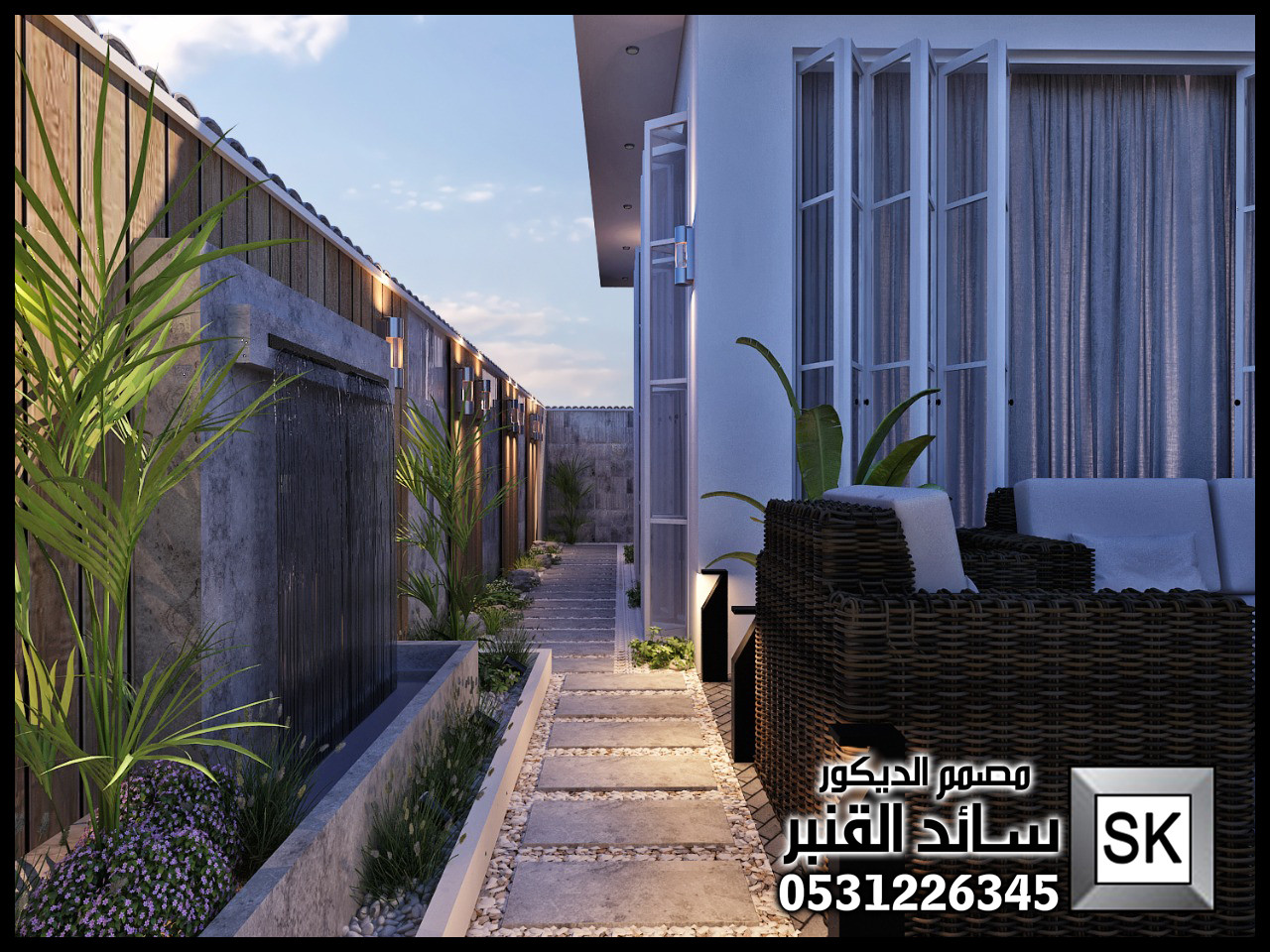 تصميم و تنسيق لاندسكيب منزلي في الرياض