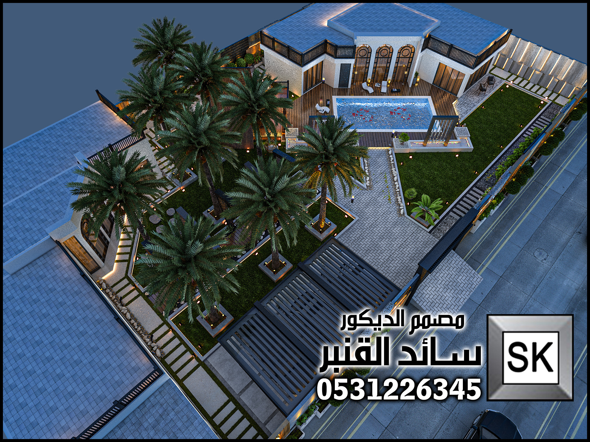 تصميم إستراحات فخمة في الرياض