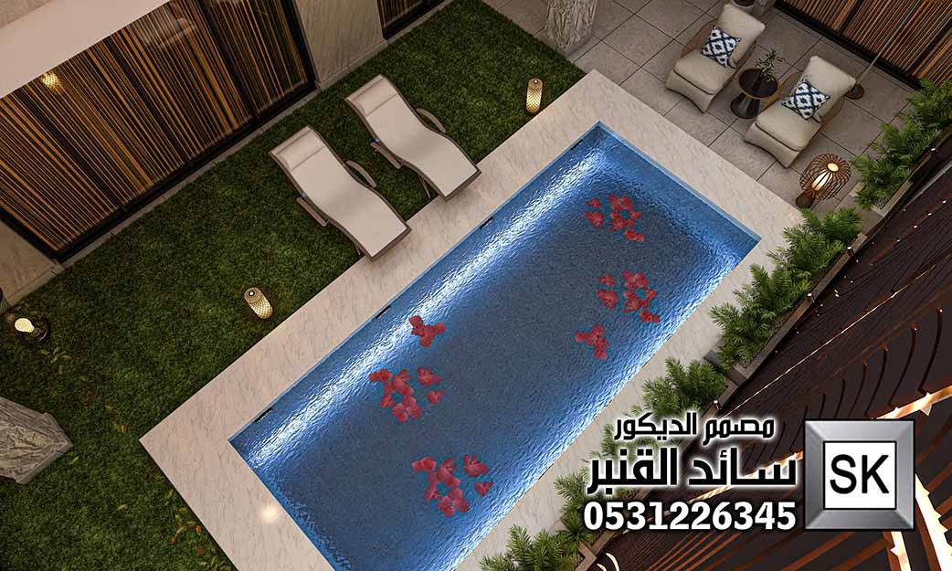 تصميم لاندسكيب فاخر من أعمال المصمم سائد القنبر