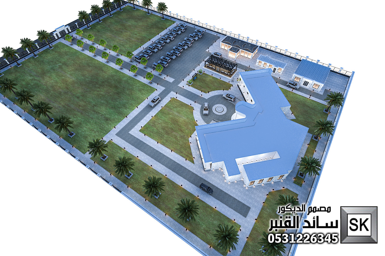 تصميم لاندسكيب مزارع في الرياض