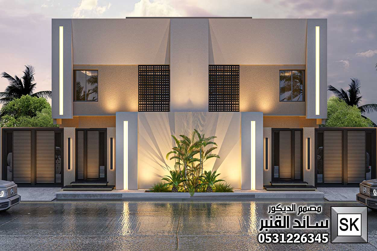 تصميم واجهة دوبلكس فخمة في الرياض
