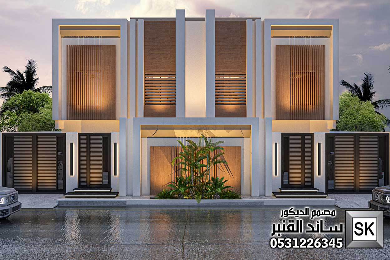 تصميم واجهة دوبلكس فخمة في الرياض