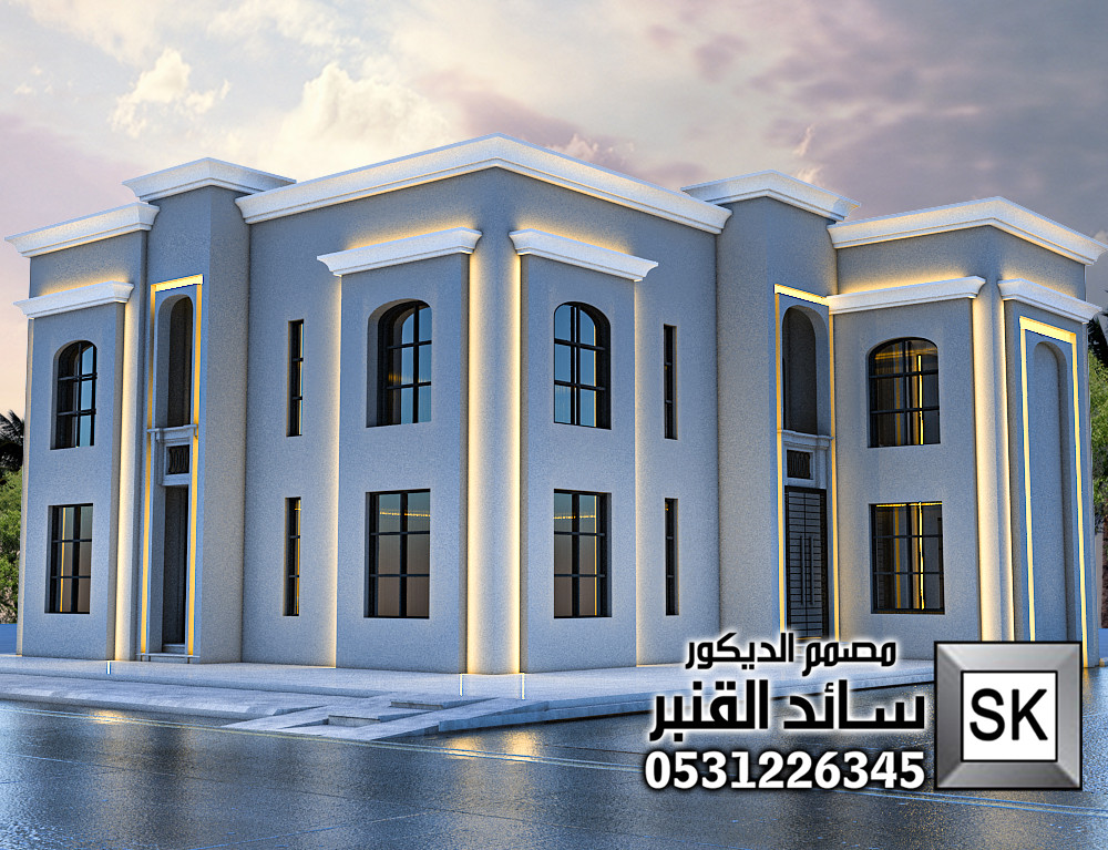 واجهة فيلا نيوكلاسيك حديث من تصميم المصمم سائد القنبر