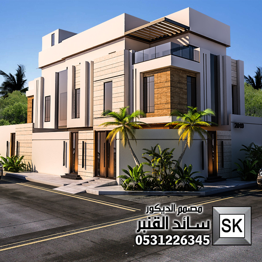 واجهة فيلا فخمة رشة عنوان القهوة من دهانات سايت في الرياض