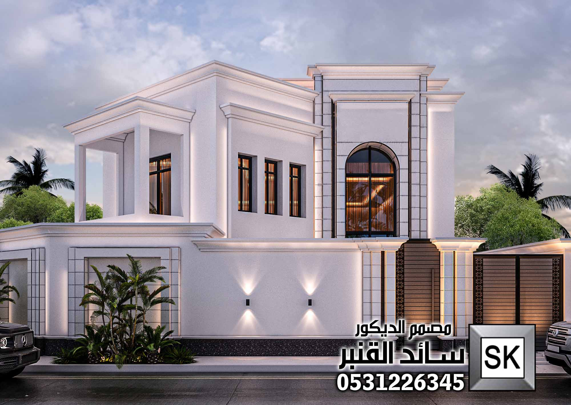 تصميم واجهة فيلا فخمة في الدمام