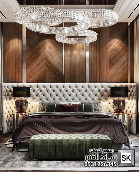تصميم غرف نوم رئيسية فخمة في السعودية
