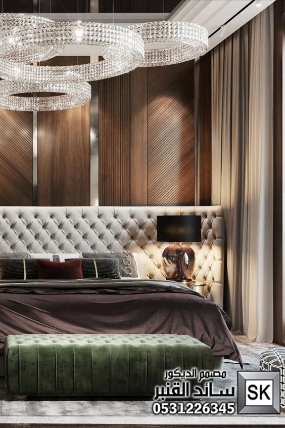 تصميم غرف نوم رئيسية فخمة في السعودية