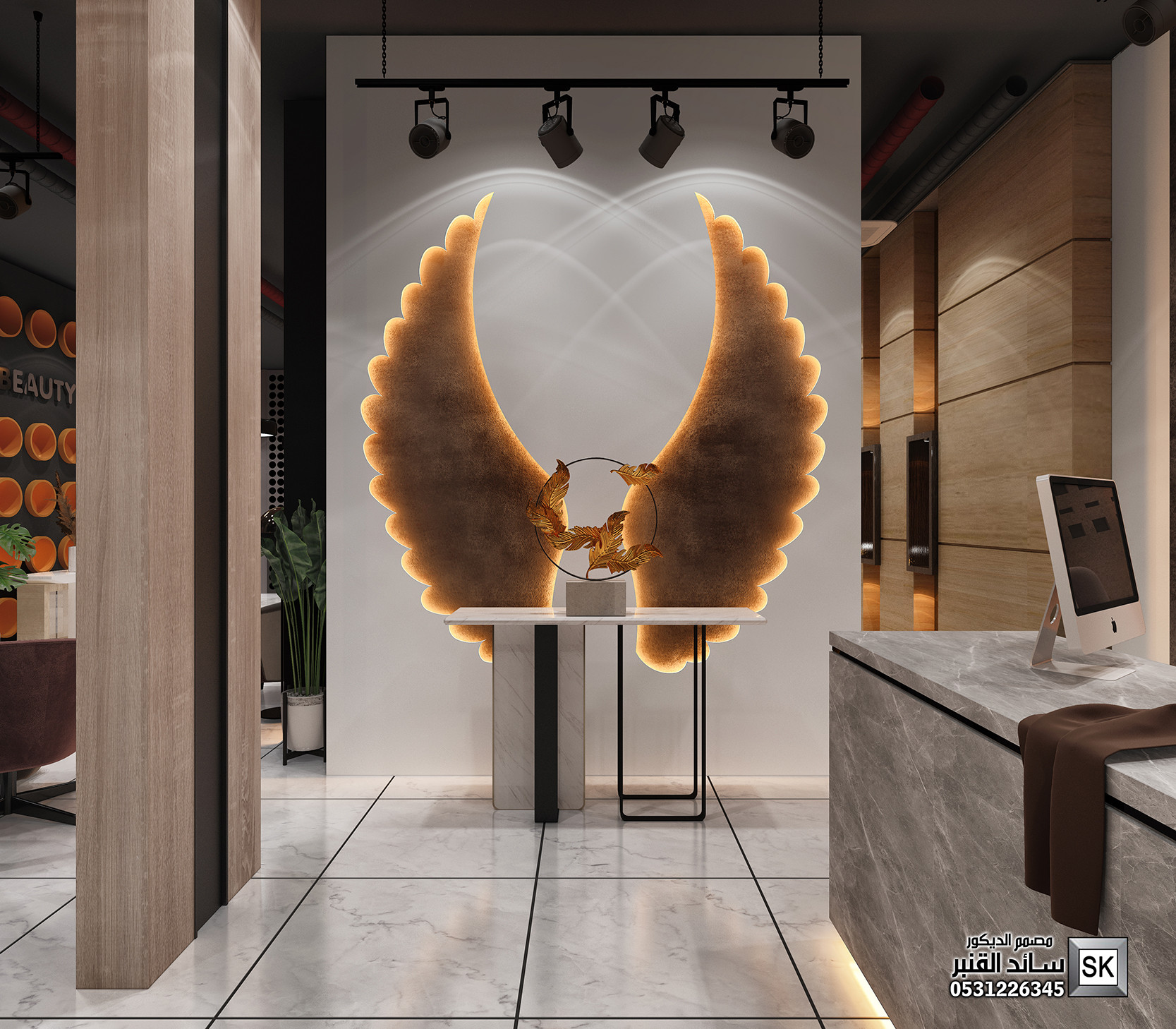 صالونات تجميل و سبا و حمام مغربي في الرياض من أعمال المصمم سائد القنبر
