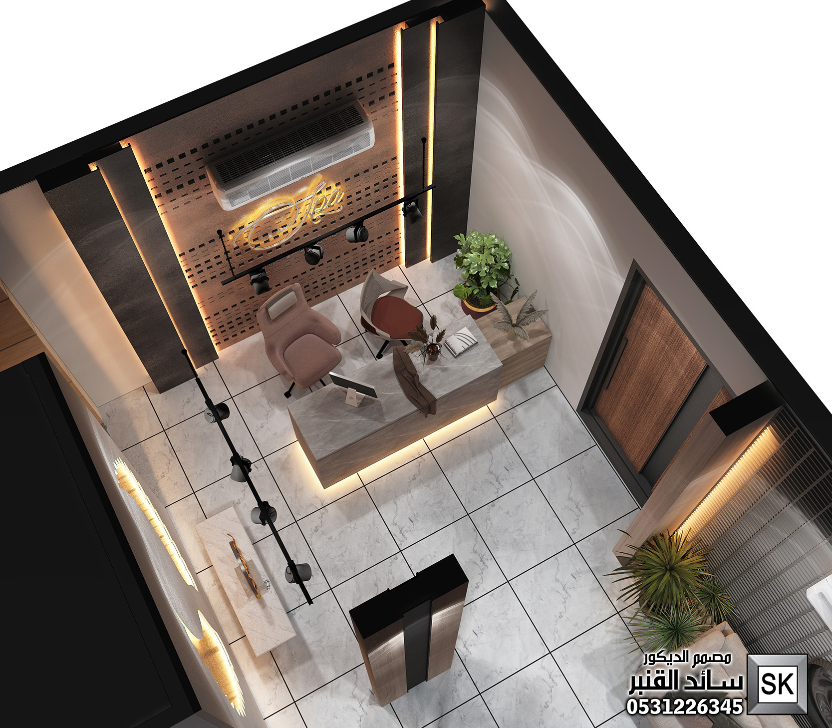 صالونات تجميل و سبا و حمام مغربي في الرياض من أعمال المصمم سائد القنبر