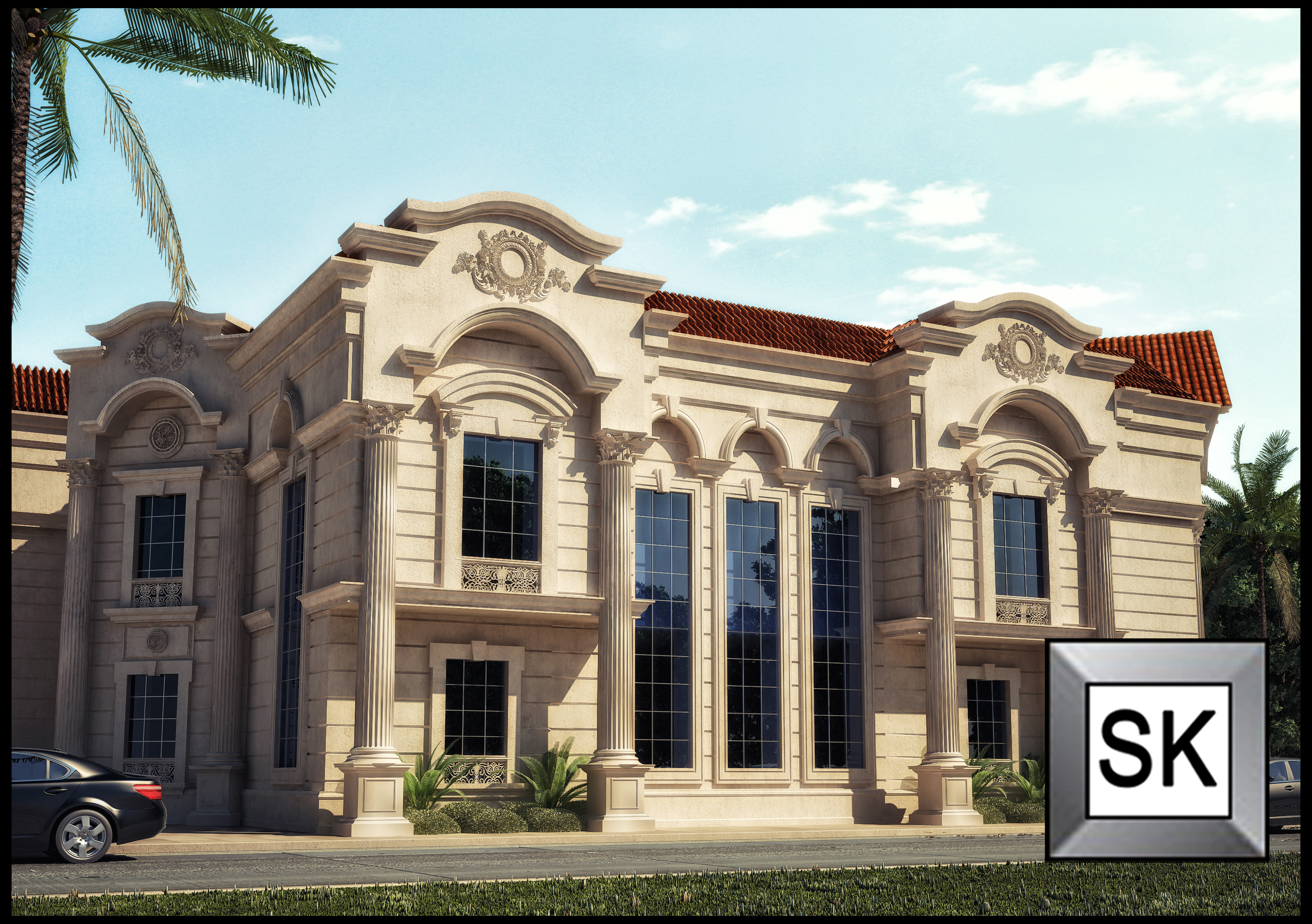 واجهات قصور و فلل كلاسيك في الرياض من أعمال مصمم الديكور سائد القنبر