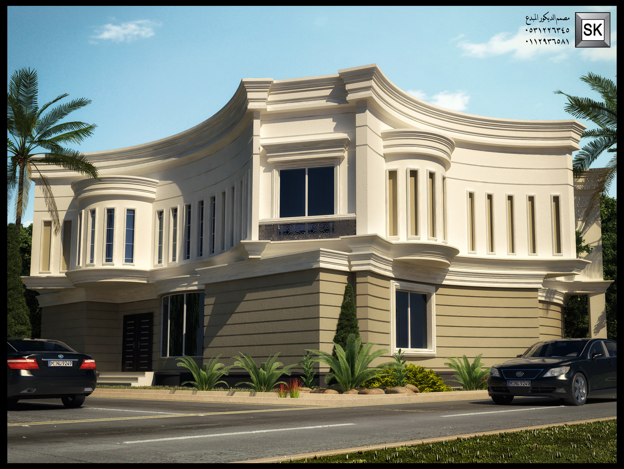 واجهات خارجية كلاسيك في الرياض من أعمال مصمم الديكور سائد القنبر