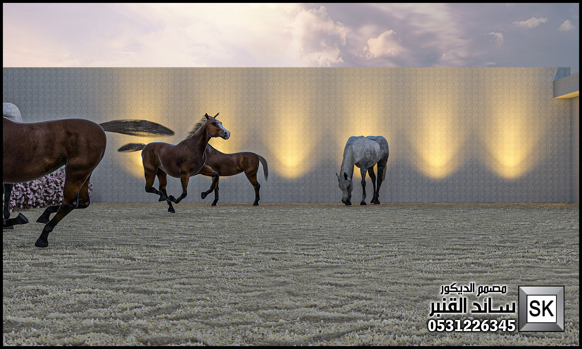 مزارع و إستراحات فخمة في العمارية بالرياض من أعمال مصمم الاندسكيب سائد القنبر