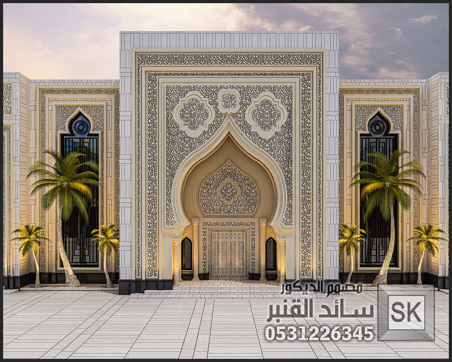 واجهات أندلسية  قصر أفراح في جدة من أعمال مصمم الديكور سائد القنبر