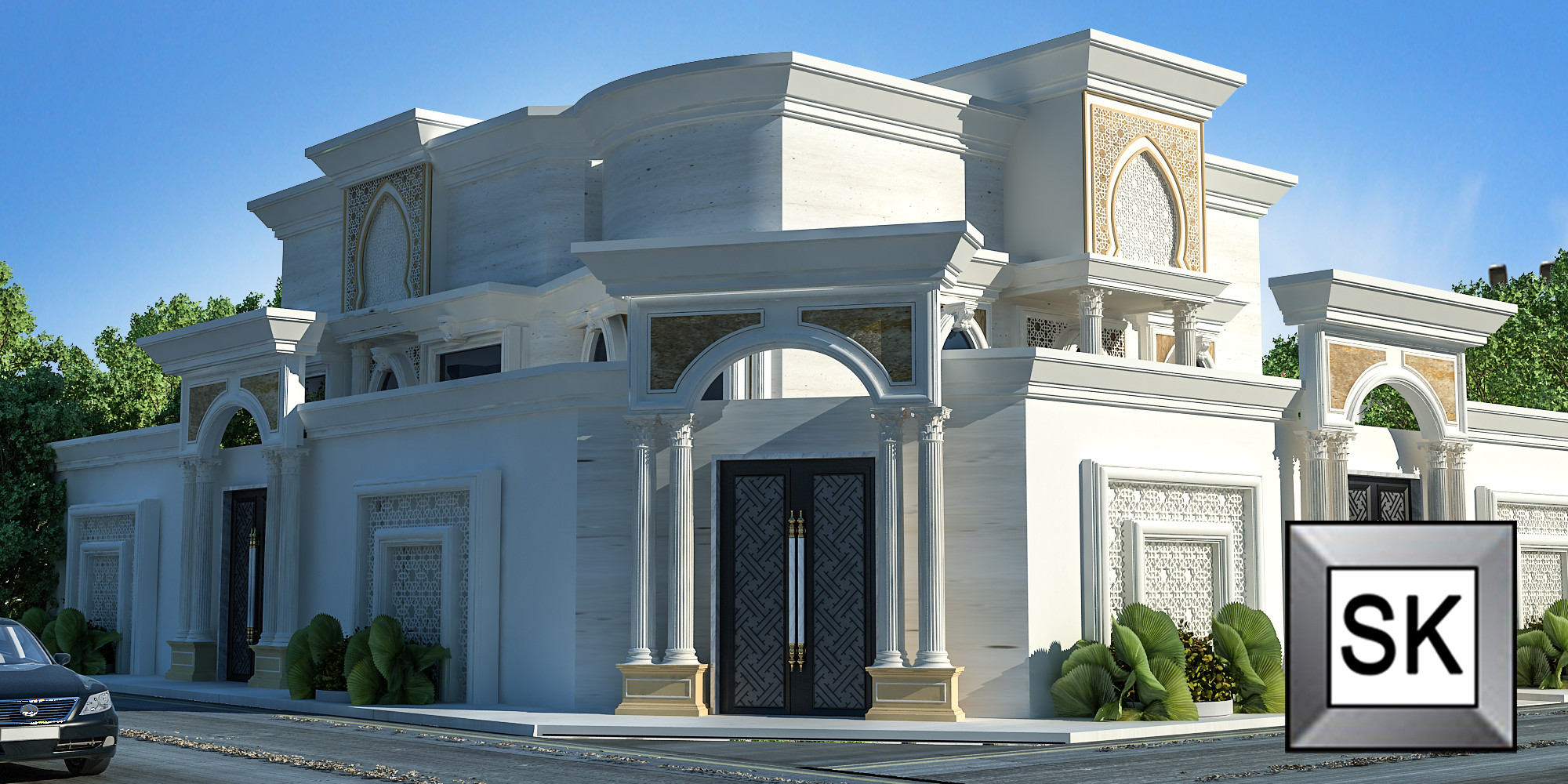 واجهة فلل أندلسية في الرياض من أعمال مصمم الديكور سائد القنبر