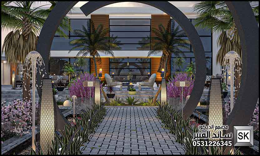 تصميم لاندسكيب شاليهات و مزارع في جدة من أعمال مصمم الحدائق سائد القنبر