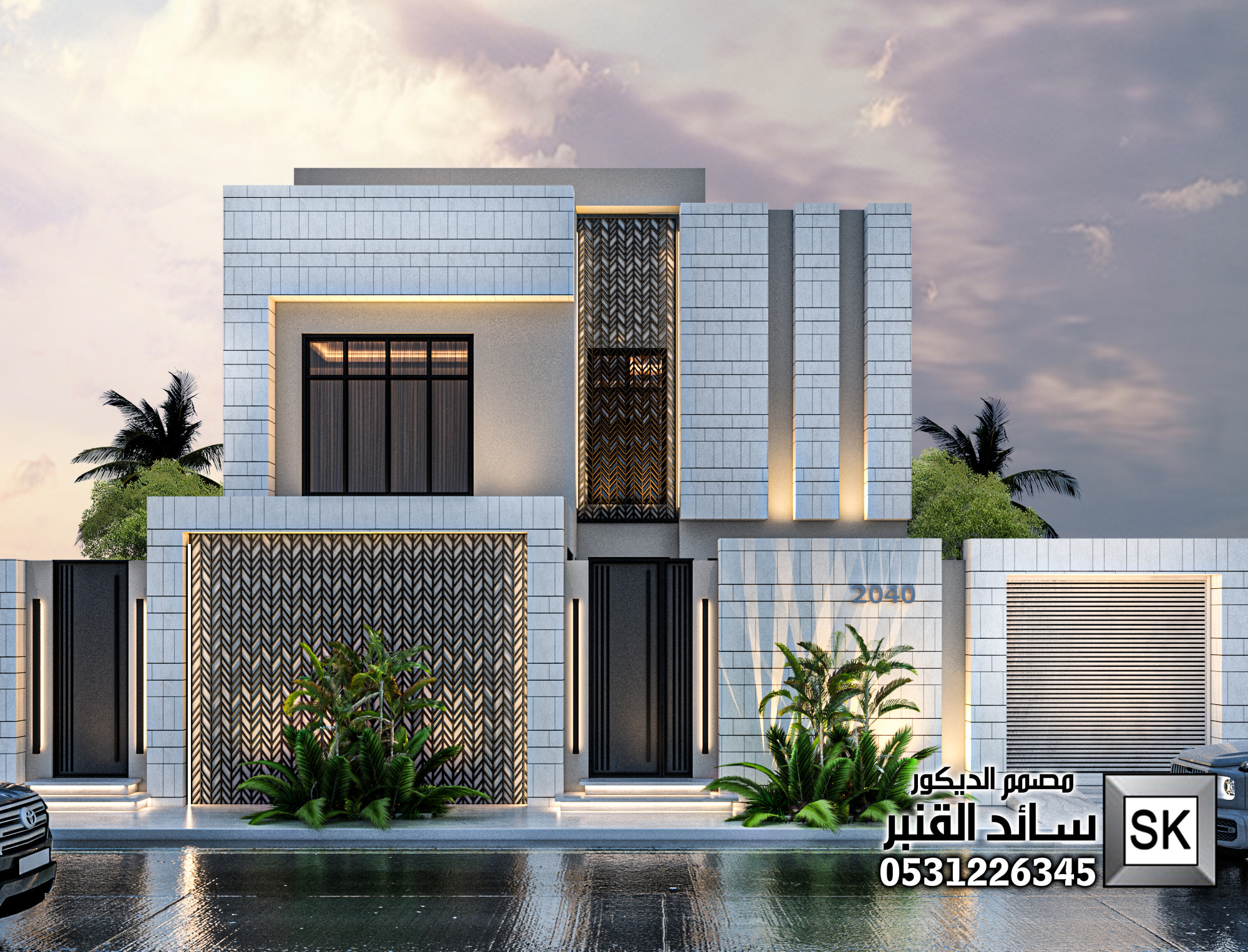 واجهات خارجي في الرياض من أعمال مصمم الديكور سائد القنبر