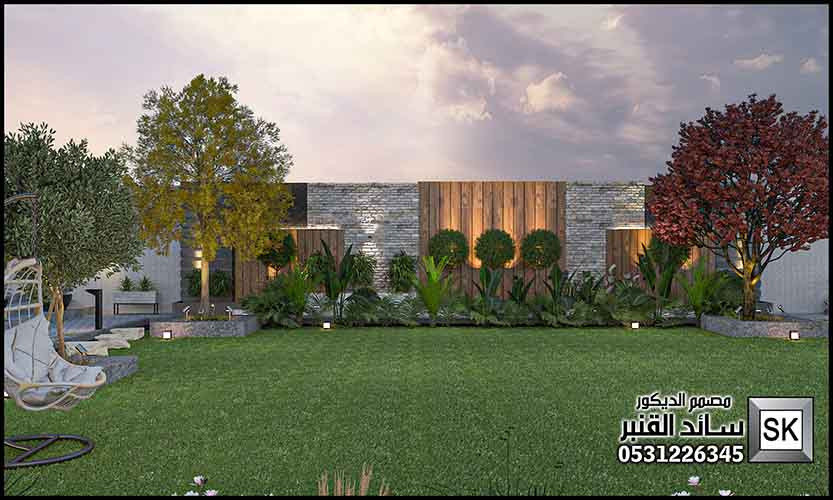 لاندسكيب مزارع و إستراحات في  الرياض من أعمال مصمم الديكور سائد القنبر