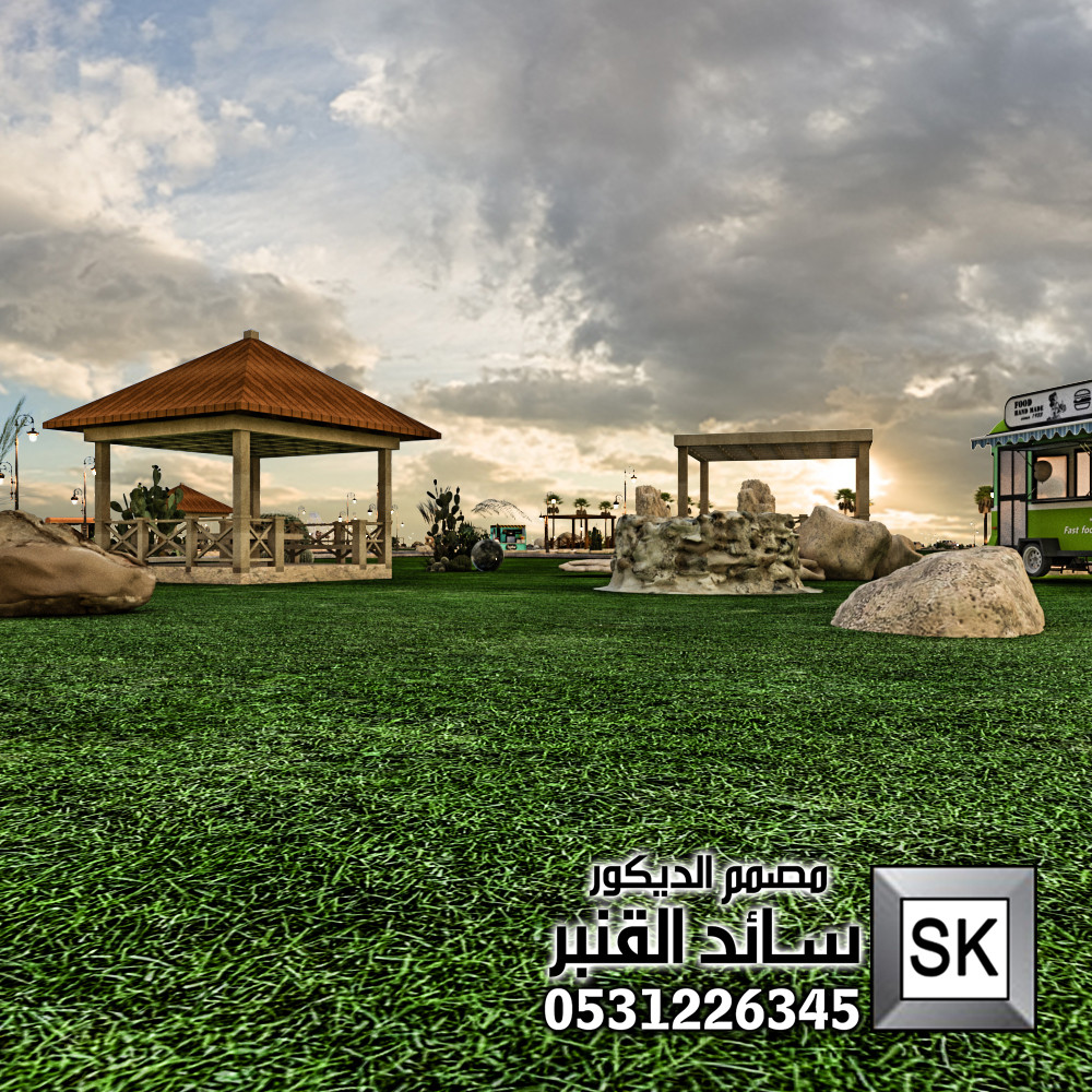 لاندسكيب محميات و مخيمات و منتجعات فخمة في الطائف من أعمال مصمم الديكور سائد القنبر