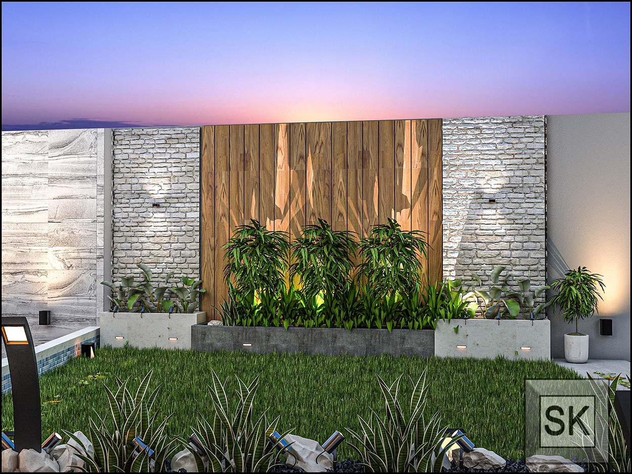 لاندسكيب إستراحات فخمة في الدمام من أعمال مصمم الاندسكيب سائد القنبر