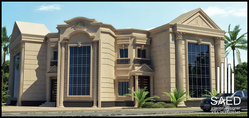 واجهات قصور و فلل في القصيم من أعمال مصمم الديكور سائد القنبر