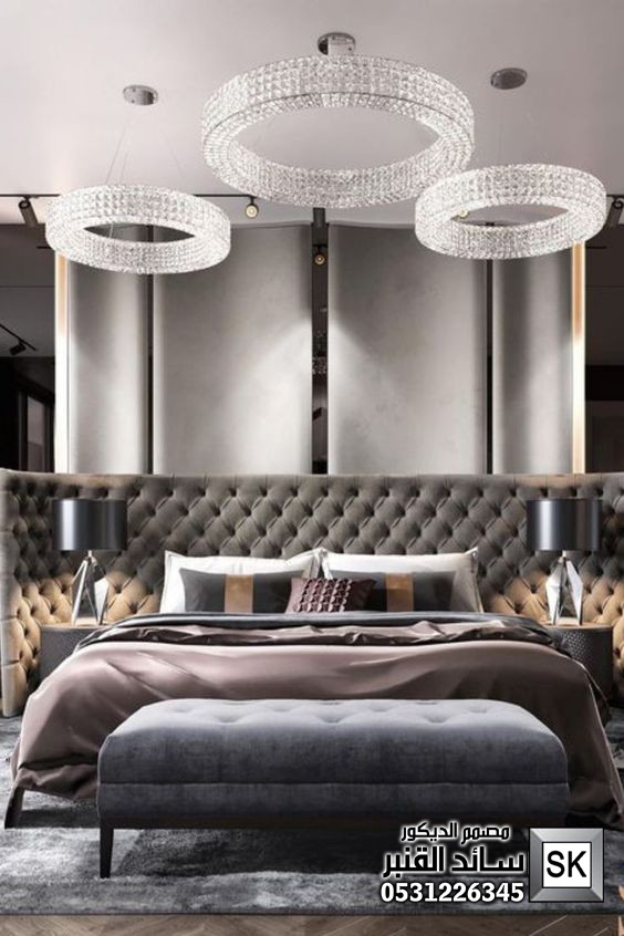 تصميم غرف نوم رئيسية في الرياض من أعمال مصمم الديكور سائد القنبر