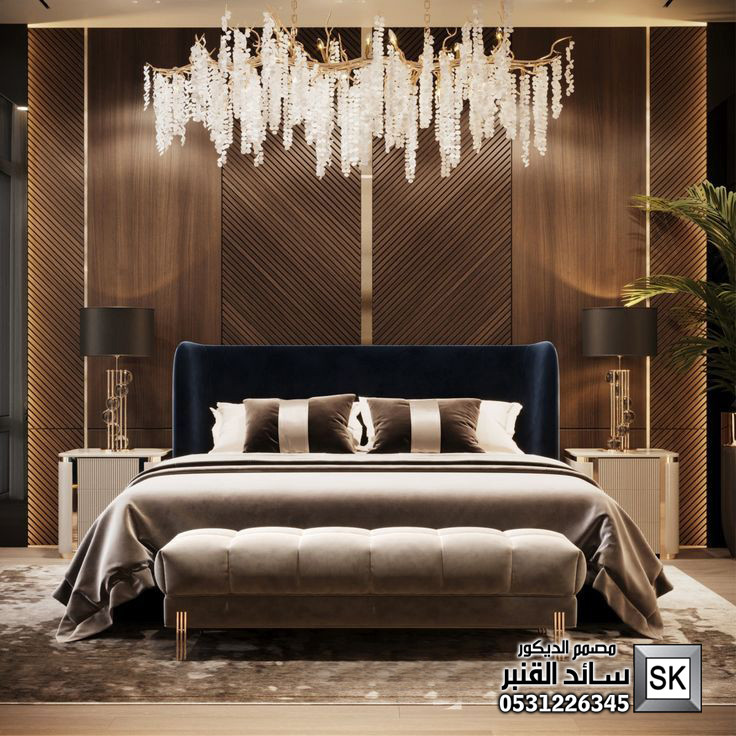 غرف نوم ماستر في الرياض من أعمال مصمم الديكور سائد القنبر