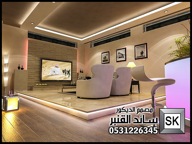 ديكور داخلي قبو ترفيهي في المدينة المنورة من أعمال مصمم الديكور سائد القنبر