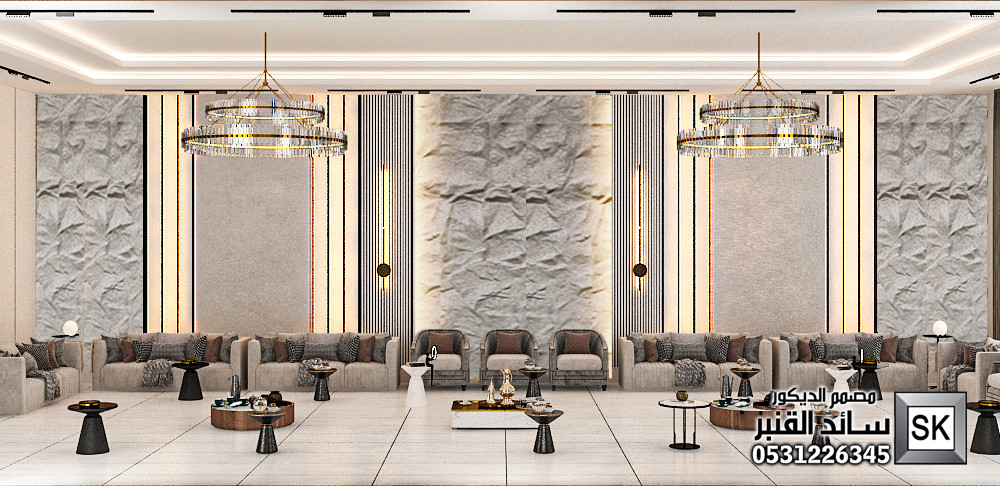 مجالس ضيافة رجال فخمة في الدوادمي بالرياض من أعمال مصمم الديكور سائد القنبر