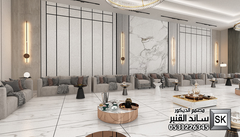 مجالس ضيافة رجال فخمة في الرياض من أعمال مصمم الديكور سائد القنبر