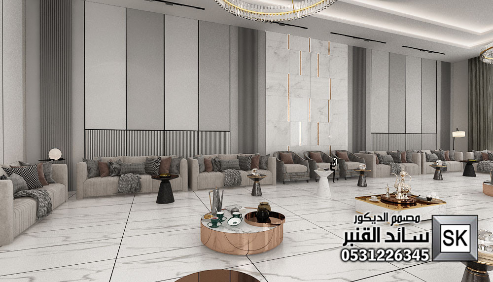 مجالس ضيافة رجال فخمة في الرياض من أعمال مصمم الديكور سائد القنبر