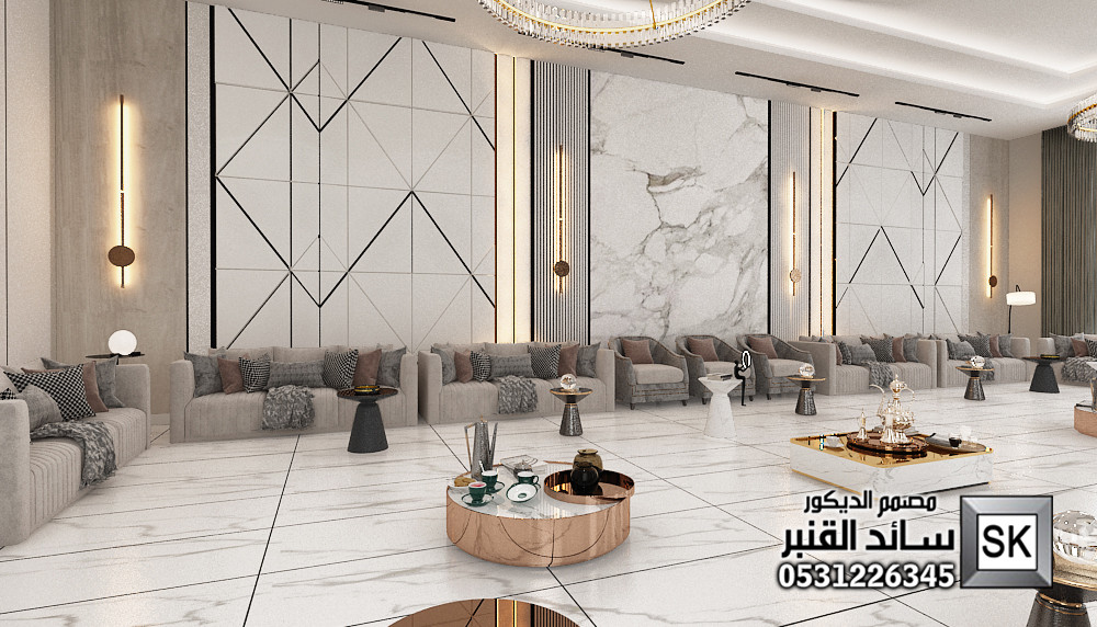 مجالس ضيافة رجال فخمة في الرياض من أعمال مصمم الديكور سائد القنبر