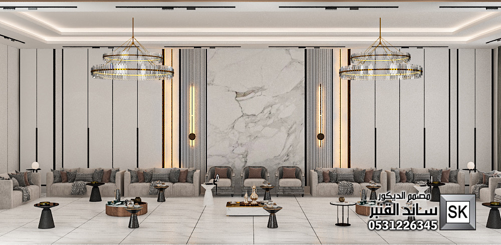 مجالس ضيافة رجال فخمة في الرياض من أعمال مصمم الديكور سائد القنبر