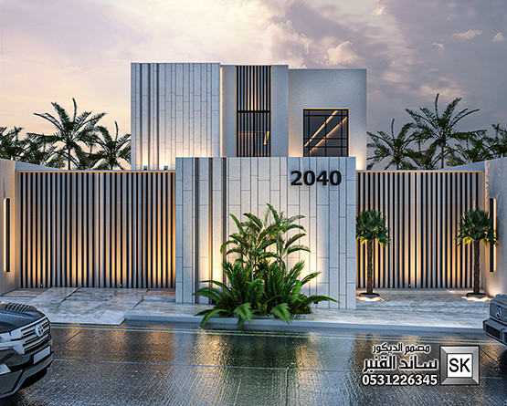 واجهة قصر مصغر في الرياض من أعمال مصمم الديكور سائد القنبر