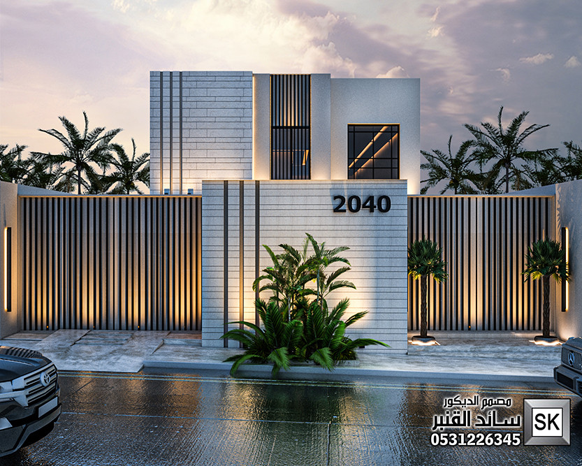 واجهة قصر مصغر في الرياض من أعمال مصمم الديكور سائد القنبر