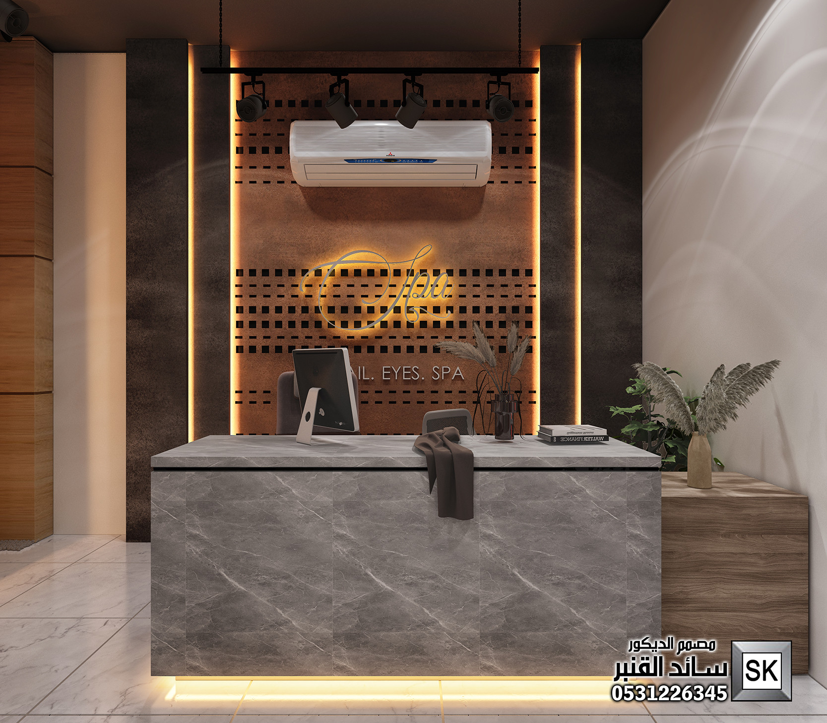 تصميم و تنفيذ صالونات تجميل و سبا و حمام مغربي في الرياض من أعمال مصمم الديكور سائد القنبر