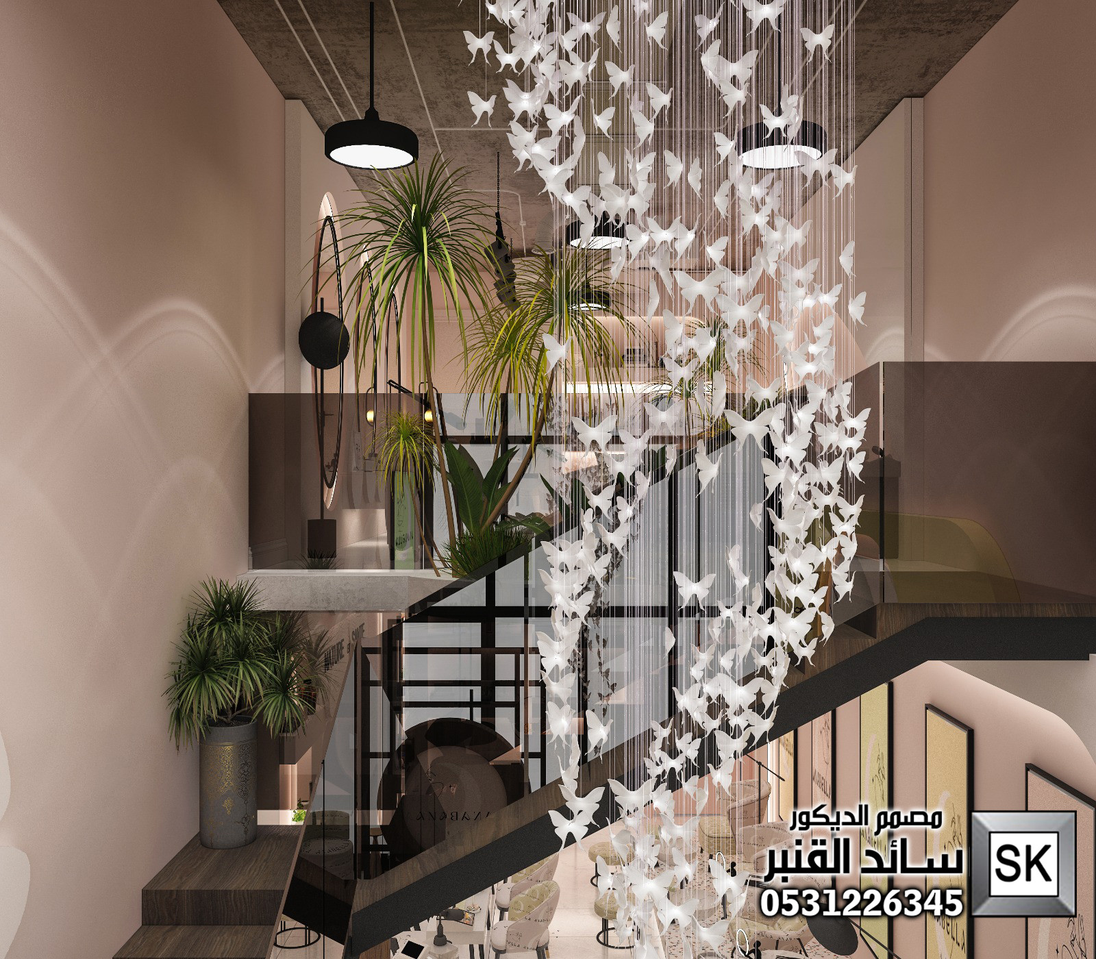 مشغل نسائي فاخر في الرياض من أعمال مصمم الديكور سائد القنبر